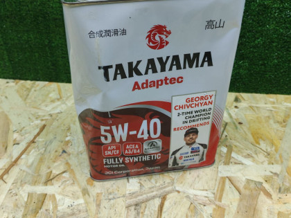 Масло моторное TAKAYAMA Adaptec Fully Synthetic API: SN/CF ACEA: A3/B4 5W-40 4л