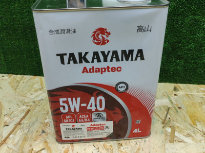 Масло моторное TAKAYAMA Adaptec Fully Synthetic API: SN/CF ACEA: A3/B4 5W-40 4л