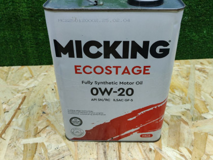 Масло моторное MICKING 0W-20 4л